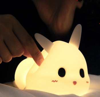 Creative cute bunny silicone lamp for children
