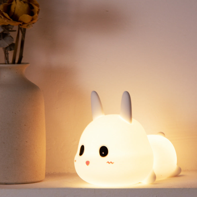 Creative cute bunny silicone lamp for children