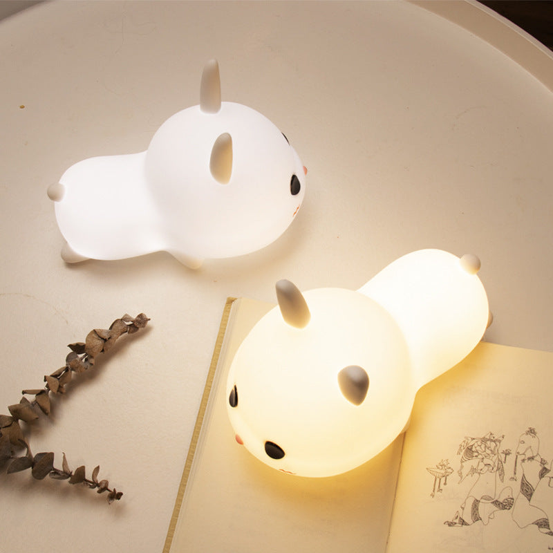 Creative cute bunny silicone lamp for children