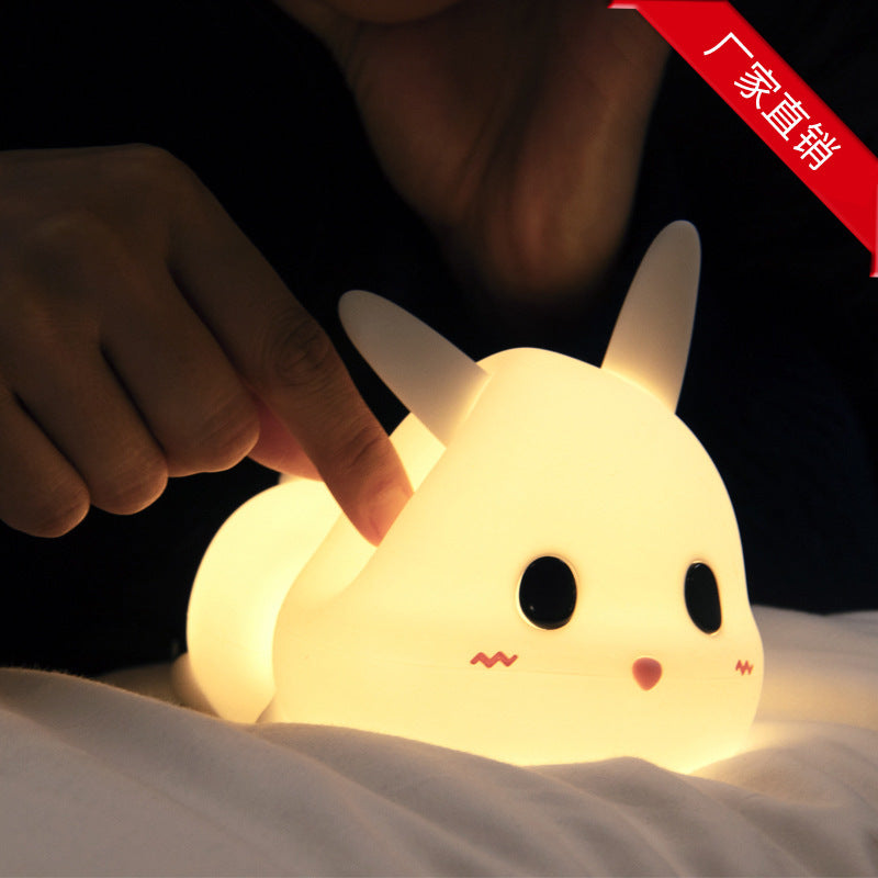 Creative cute bunny silicone lamp for children