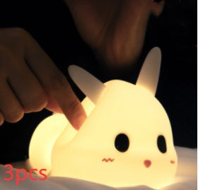 Creative cute bunny silicone lamp for children