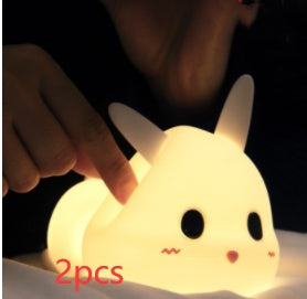 Creative cute bunny silicone lamp for children